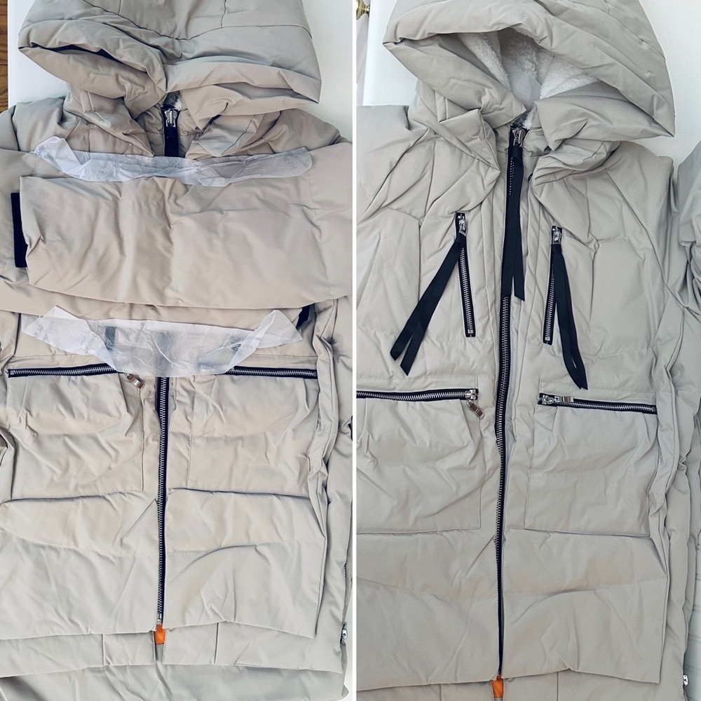 NWT Orolay Coat BEIGE SMALL Thickened Down Jacket Warm Coat UPDATED MODEL Womens - Picture 6 of 16